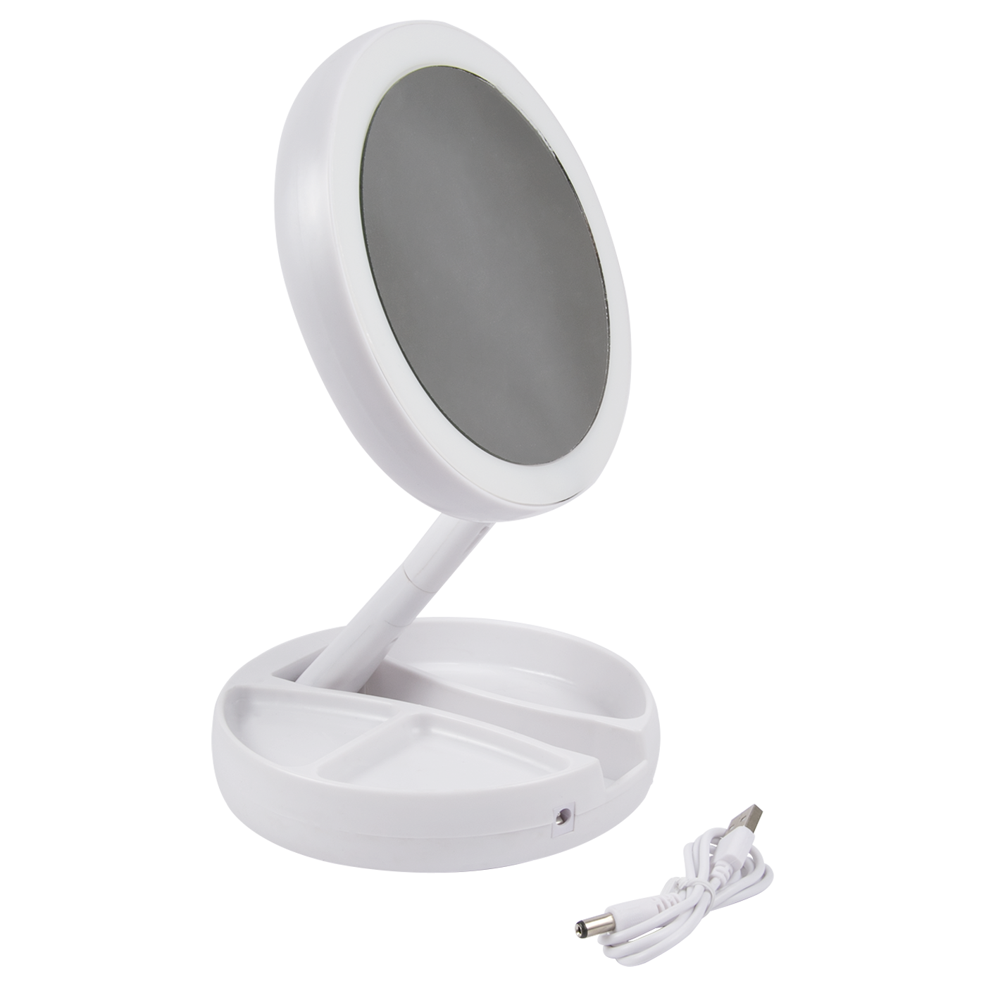Зеркало RedLine для макияжа двухстороннее со светодиодной подсветкой - фото 1