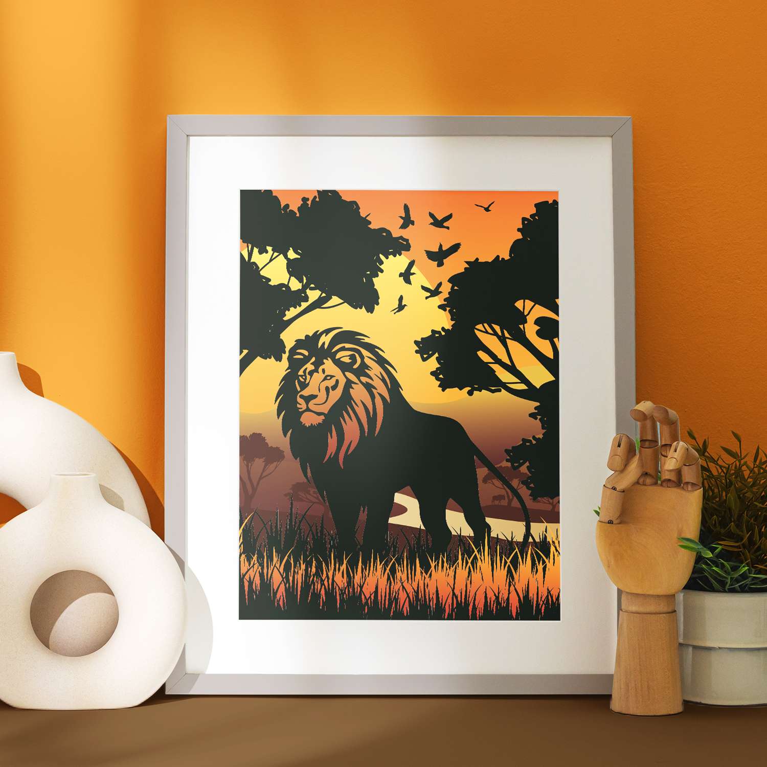 Набор для творчества LORI 4 цветные гравюры Животные Африки 18х24 см - фото 14