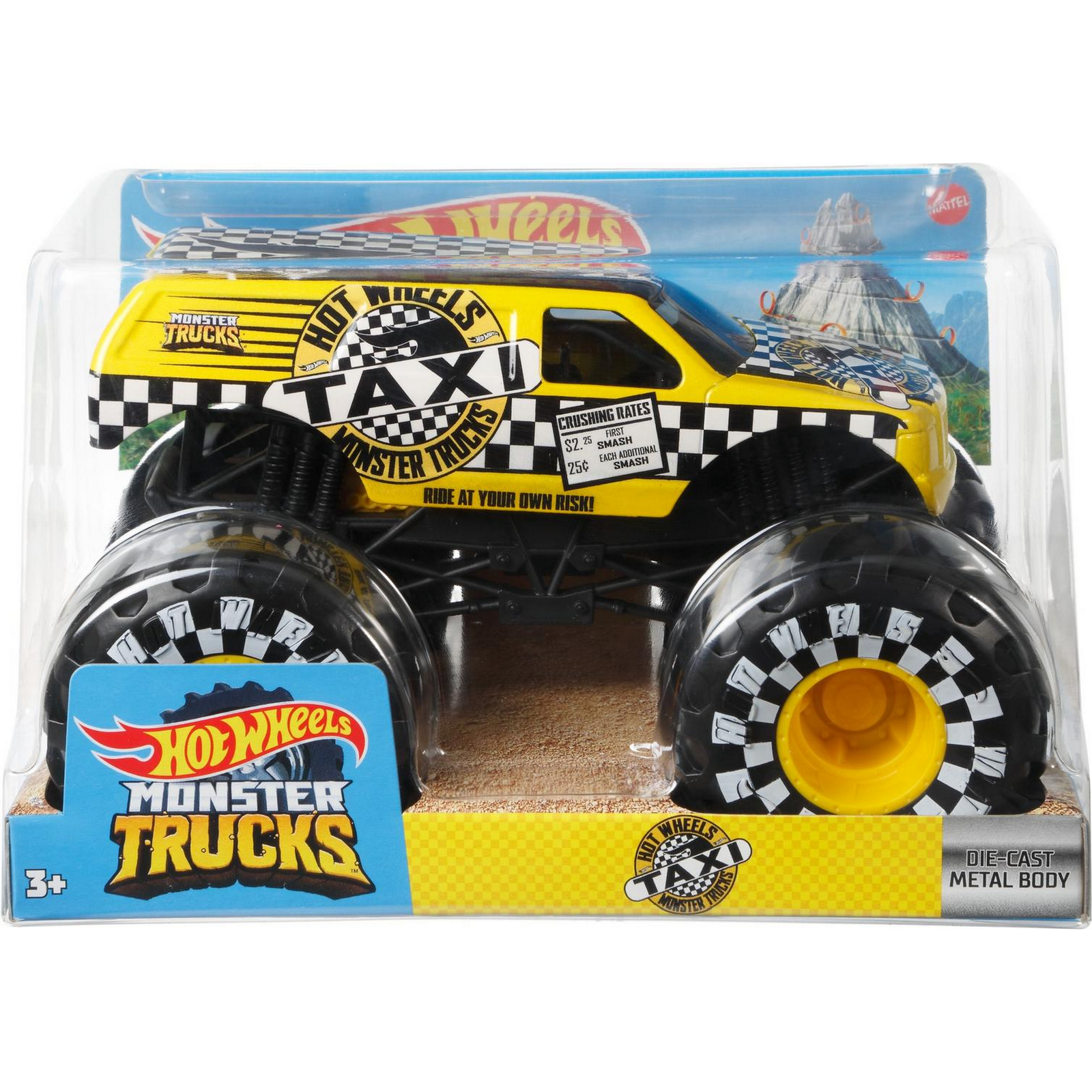 Машинка Hot Wheels Monster Trucks большой Такси GWL06 FYJ83 - фото 2