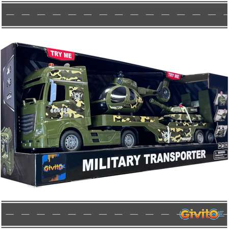 Игровой набор Givito Военный транспортер G235-479