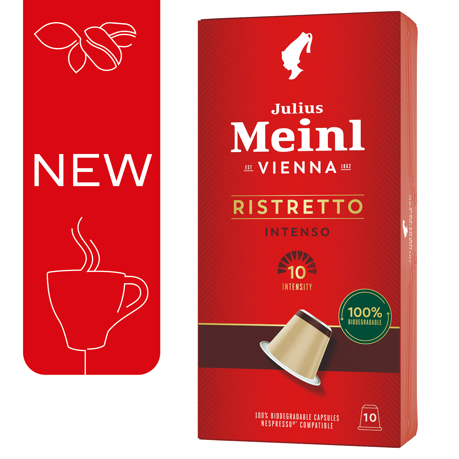 Кофе в капсулах Julius Meinl Ристретто интенсо био система Nespresso Неспрессо 10 шт - фото 1