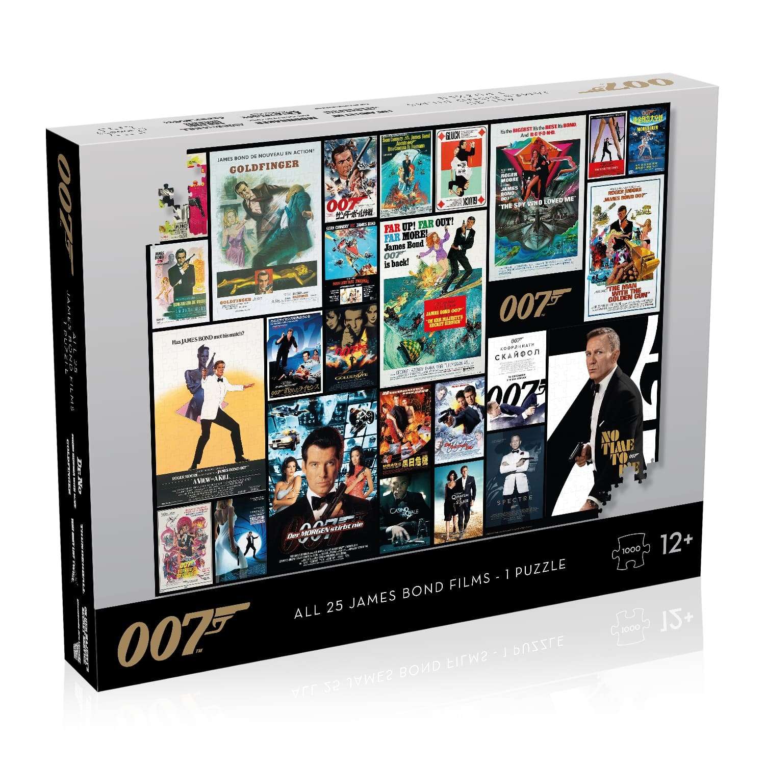 Пазл Winning Moves James Bond 007 Джеймс Бонд Постеры к фильмам 1000 деталей - фото 1