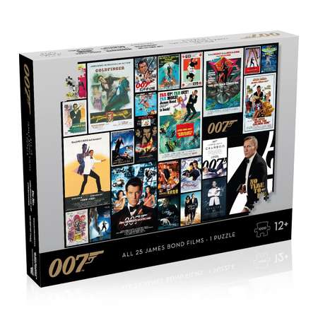 Пазл Winning Moves James Bond 007 Джеймс Бонд Постеры к фильмам 1000 деталей
