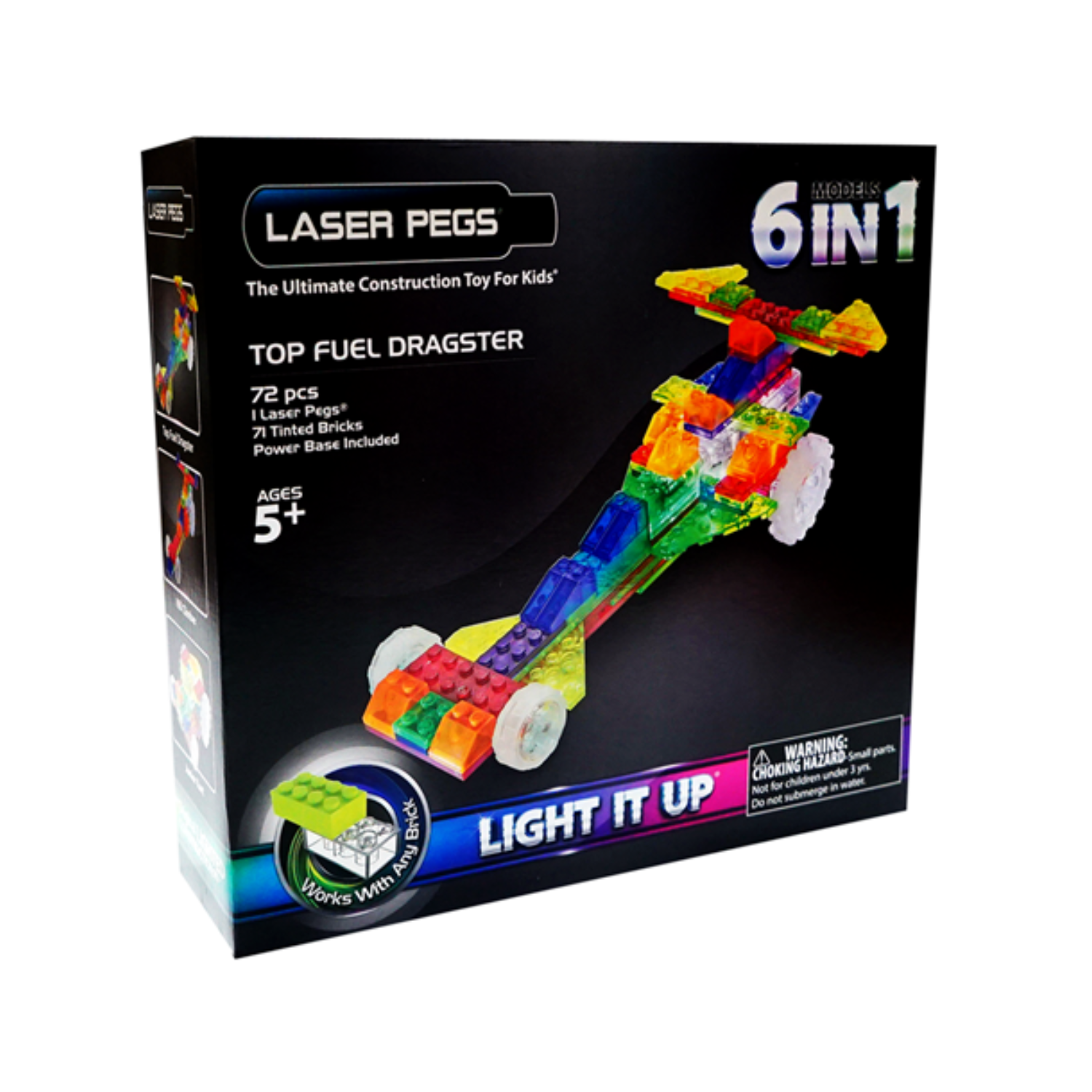 Светодиодный конструктор Laser Pegs Гонка 6 в 1 - фото 1