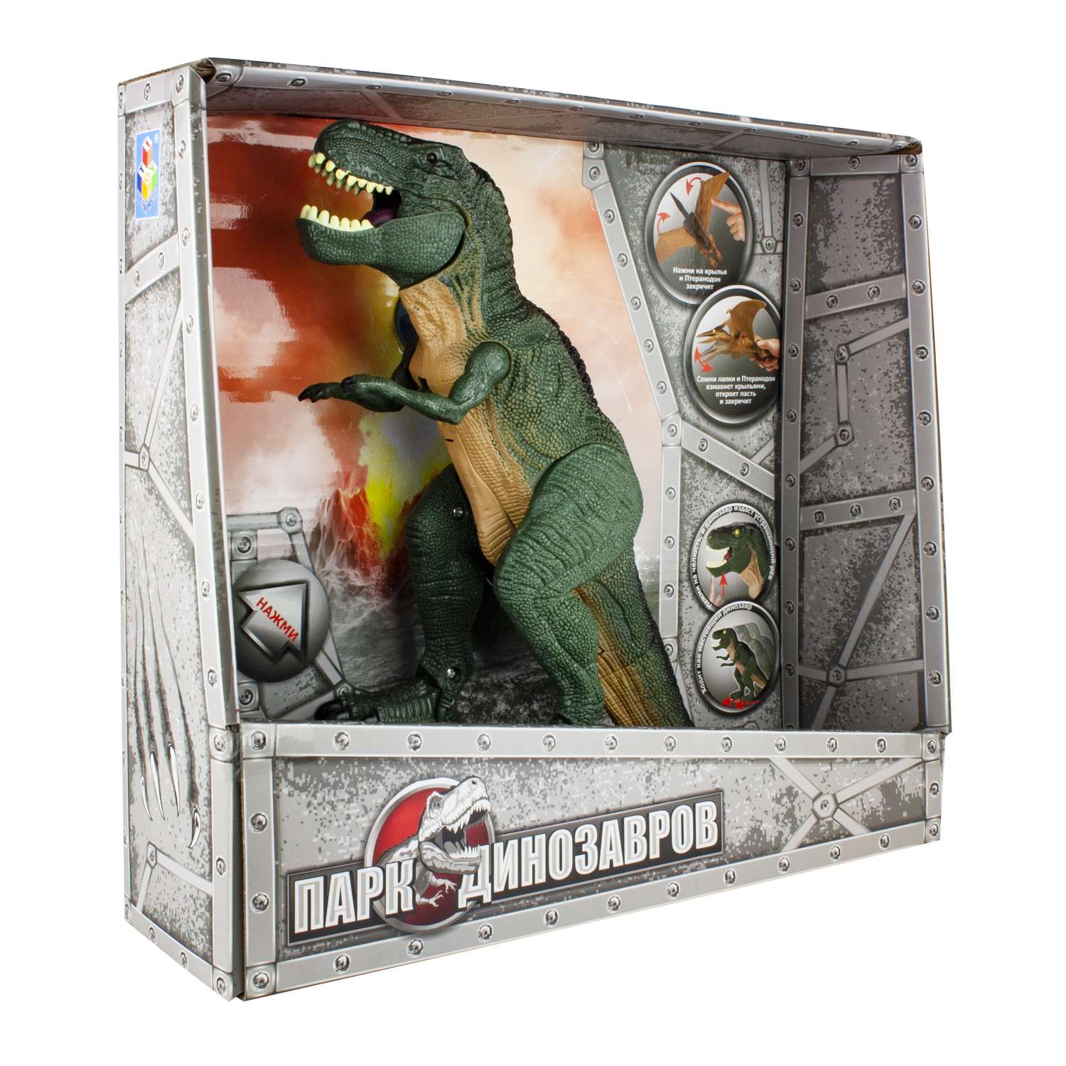 Игрушка 1TOY Динозавр Тираннозавр Рекс интерактивная Т17168 - фото 2