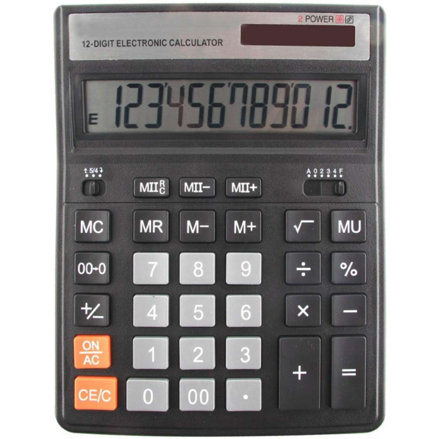 Калькулятор Attache настольный 12ти разрядный 200x155мм черный 1 шт - фото 1