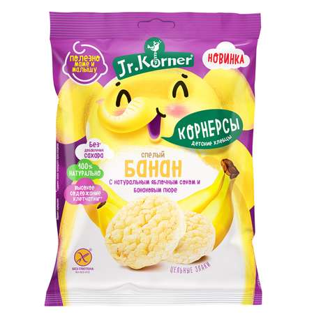 Хлебцы Jr. Korner мини хрустящие рисовые с бананом 30г