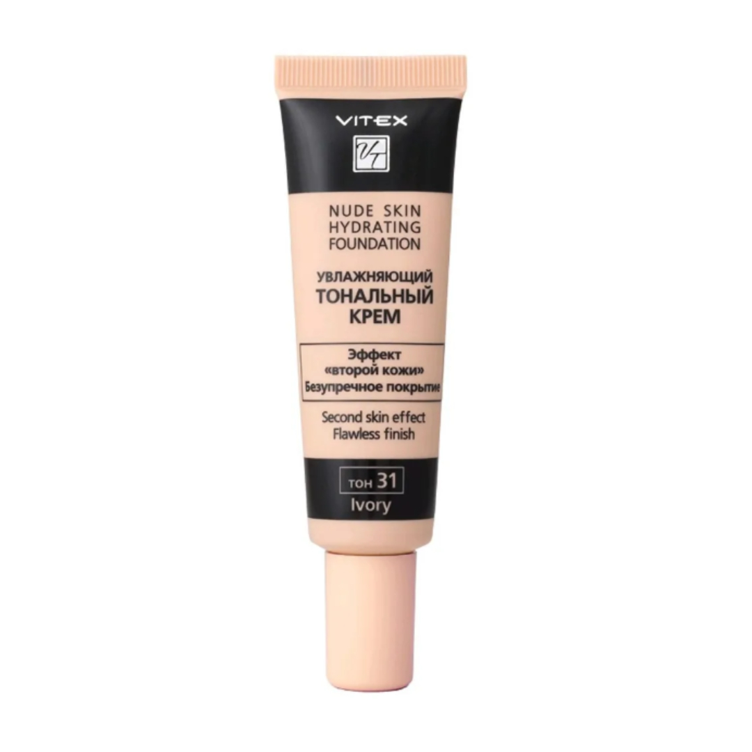 Тональный крем ВИТЭКС для лица nude skin hydrating foundation увлажняющий 30мл тон31 ivory - фото 1