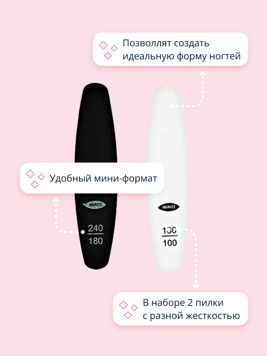 Набор мини-пилок St.Moriz двусторонние 100/180 и 180/240 2 шт - фото 2