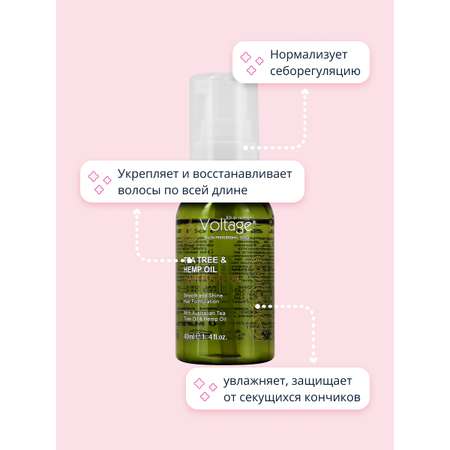 Масло для волос Kharisma Voltage Tea tree and hemp oil 40 мл