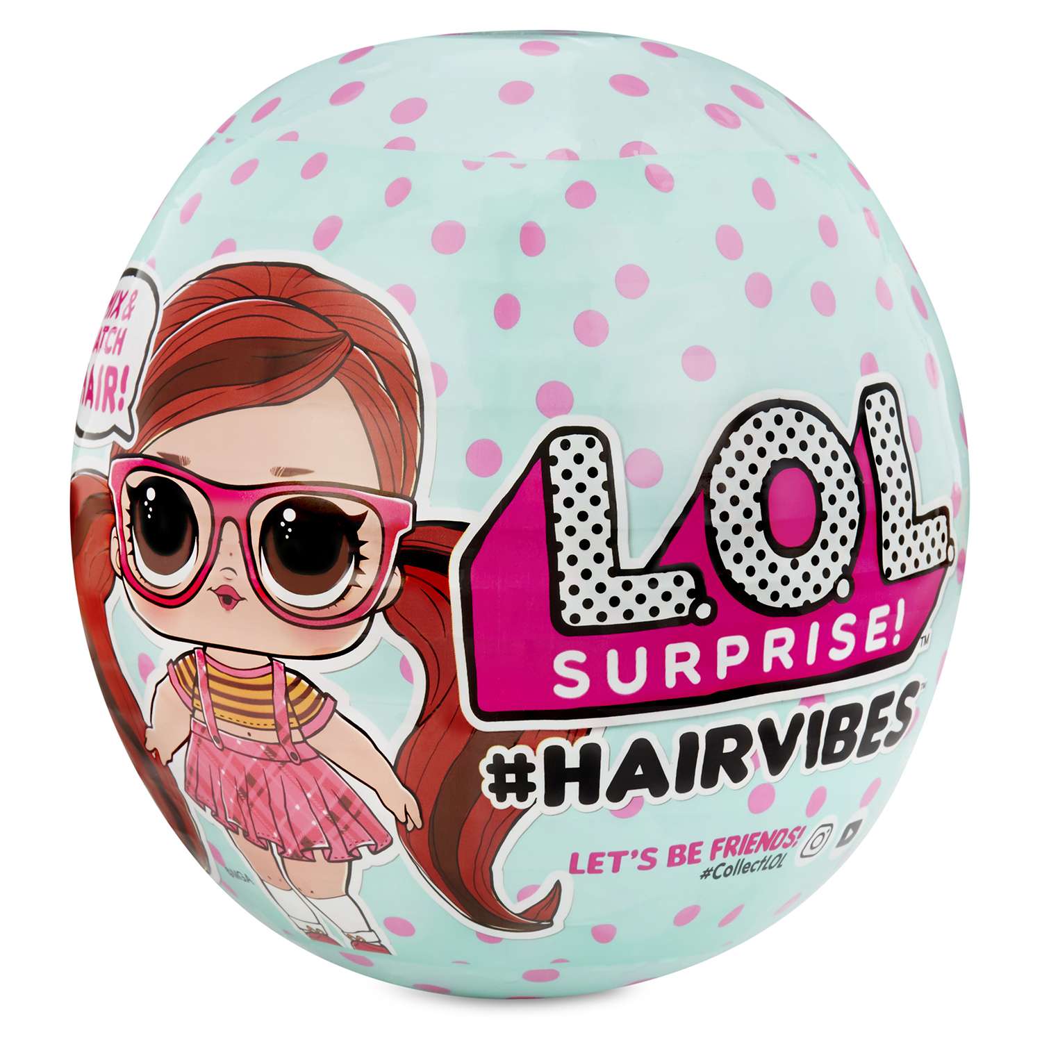 Кукла L.O.L. Surprise! Hairvibes в шаре в непрозрачной упаковке (Сюрприз) 564744E7C-V 564744E7C-V - фото 1