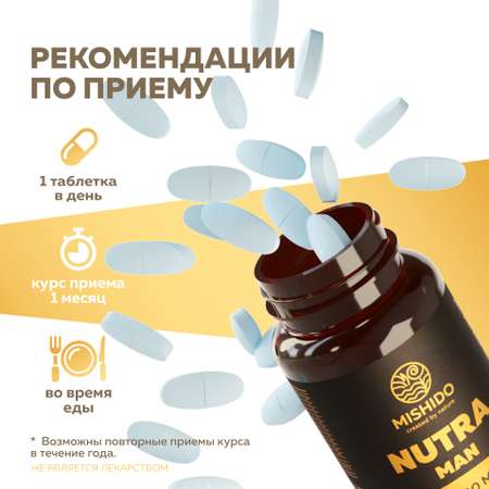 БАД к пище MISHIDO Витамины для мужчины nutra man