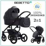 Коляска 2в1 Bebetto Luca Pro экокожа шасси Черное 33