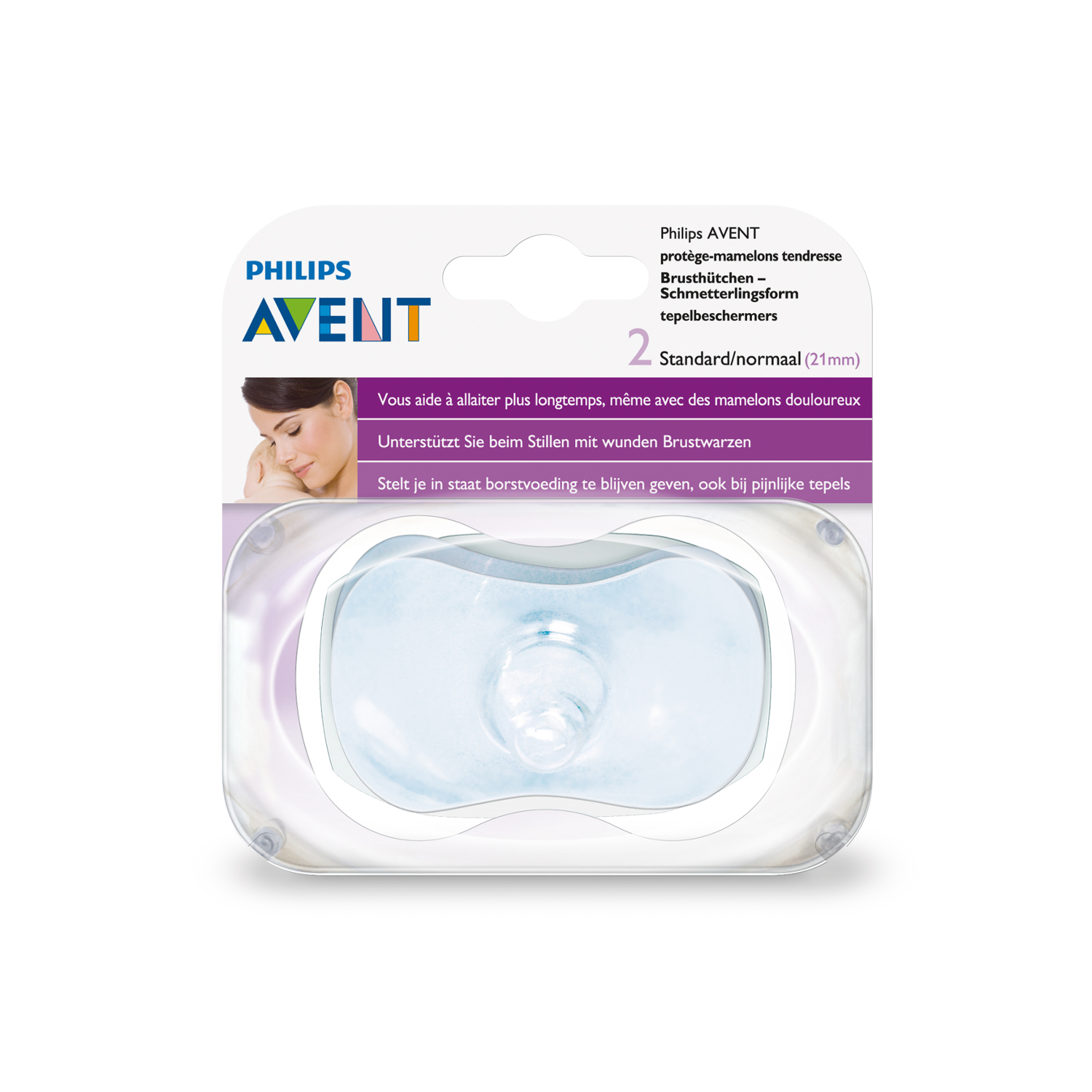 Защитные накладки на соски Philips Avent стандартные 2 шт SCF156/01 купить  по цене 375 ₽ в интернет-магазине Детский мир