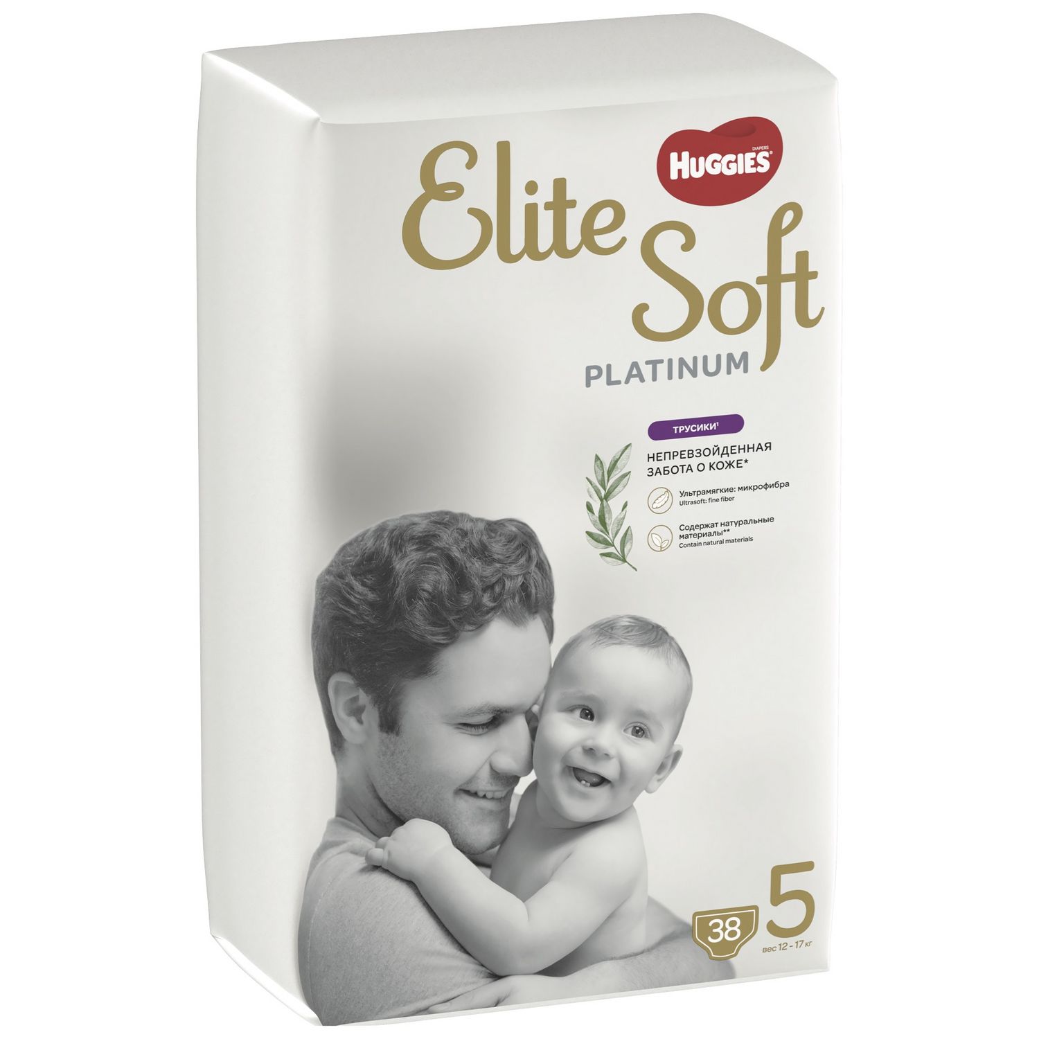 Подгузники-трусики Huggies Elite Soft Platinum 5 12-17кг 38шт купить по  цене 699 ₽ в интернет-магазине Детский мир