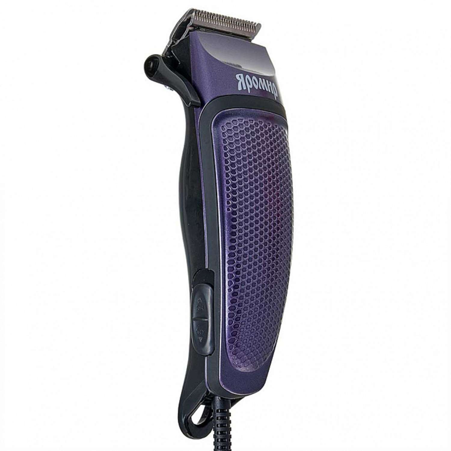 Машинка для стрижки волос Яромир ЯР-701 фиолетовый 10Вт 4 съемных гребня - фото 1