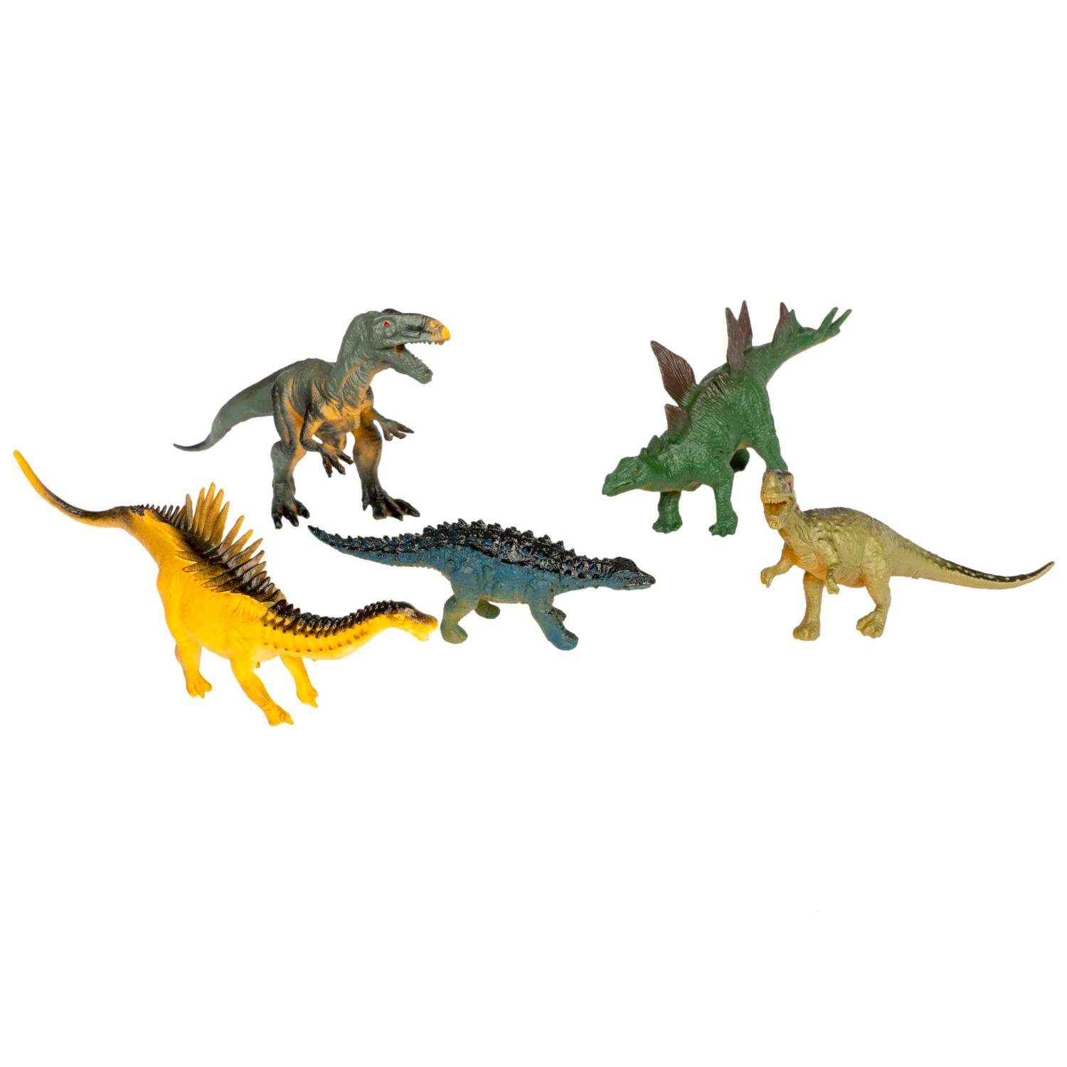 Набор животных Bondibon Динозавры Юрского периода 5шт ВВ5535 - фото 1