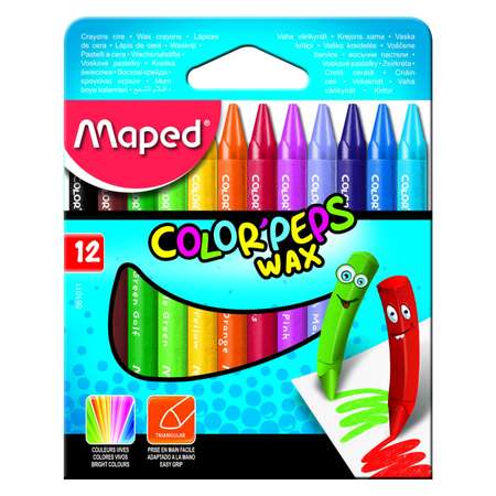 Мелки восковые MAPED COLOR PEPS WAX 12 шт