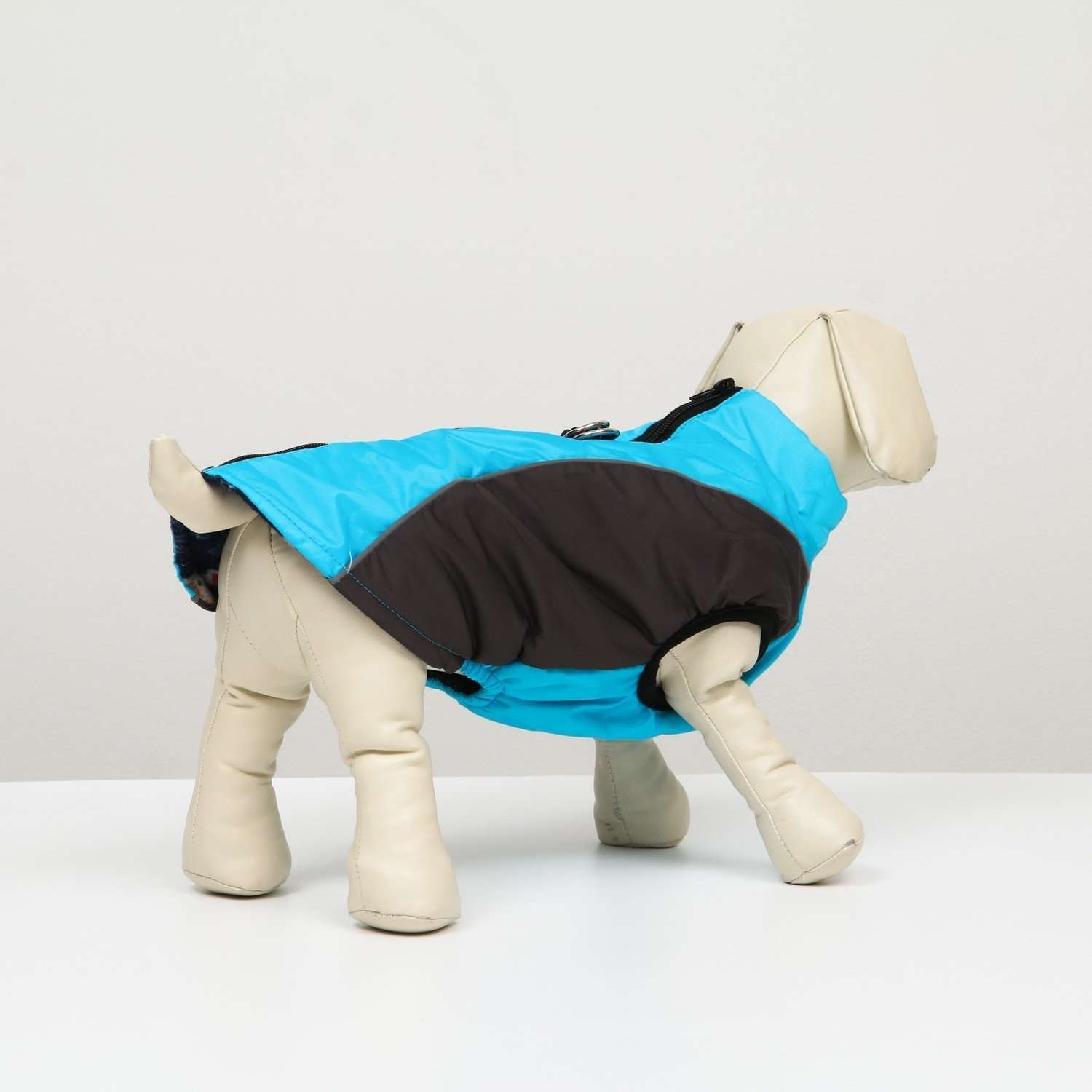 Куртка для собак Sima-Land со светоотражающими полосами сине-голубая - фото 5