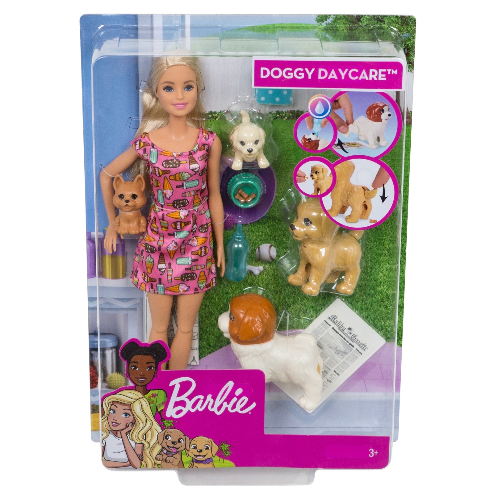 Кукла Barbie и щенки FXH08 купить по цене 1999 ₽ в интернет-магазине  Детский мир