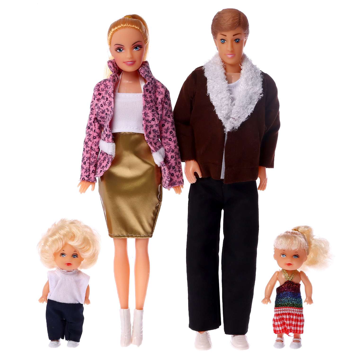 Набор кукол Play Smart «Дружная семья»3 вида 467069 - фото 1