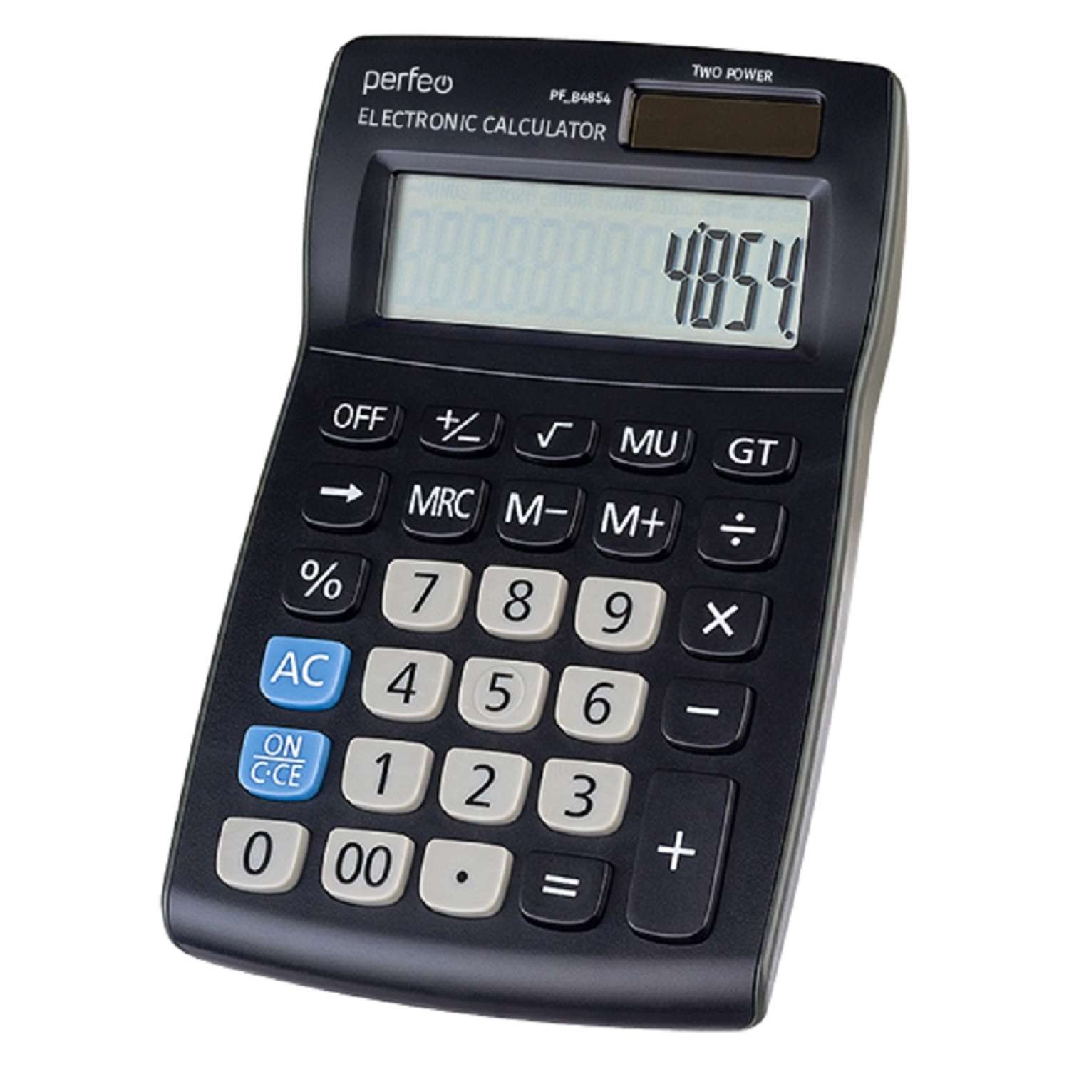 Калькулятор Perfeo PF B4854 бухгалтерский 12-разр. черный - фото 1