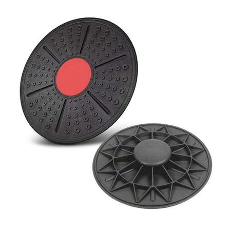 Балансировочный диск STRONG BODY платформа полусфера для развития равновесия d 36 см черно-красный