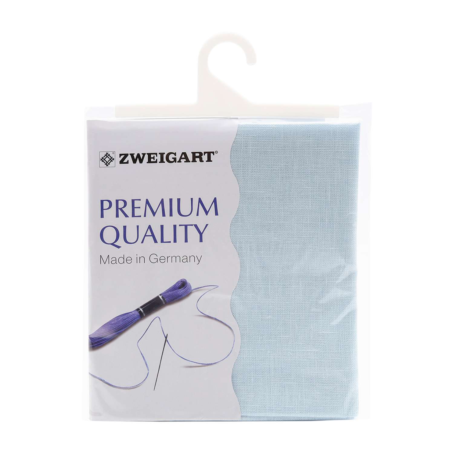 Канва Zweigart для вышивания шитья и рукоделия 28ct 50х70 см светло - голубая - фото 1