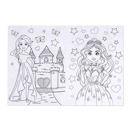 Раскраска Буква-ленд Милые принцессы Буква-ленд