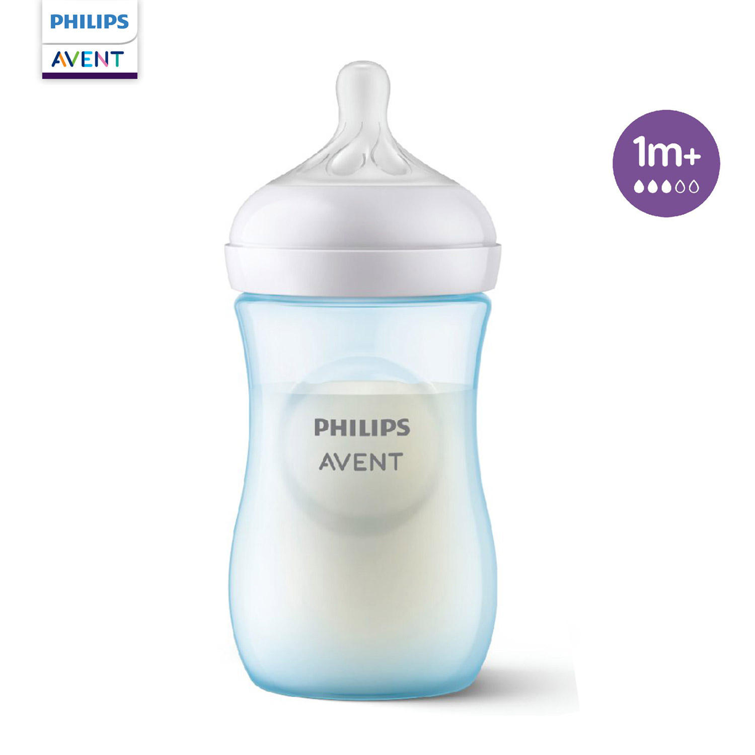 Бутылочка для кормления Philips Avent Natural Response 260мл с 1месяца Голубая SCY903/21 - фото 1