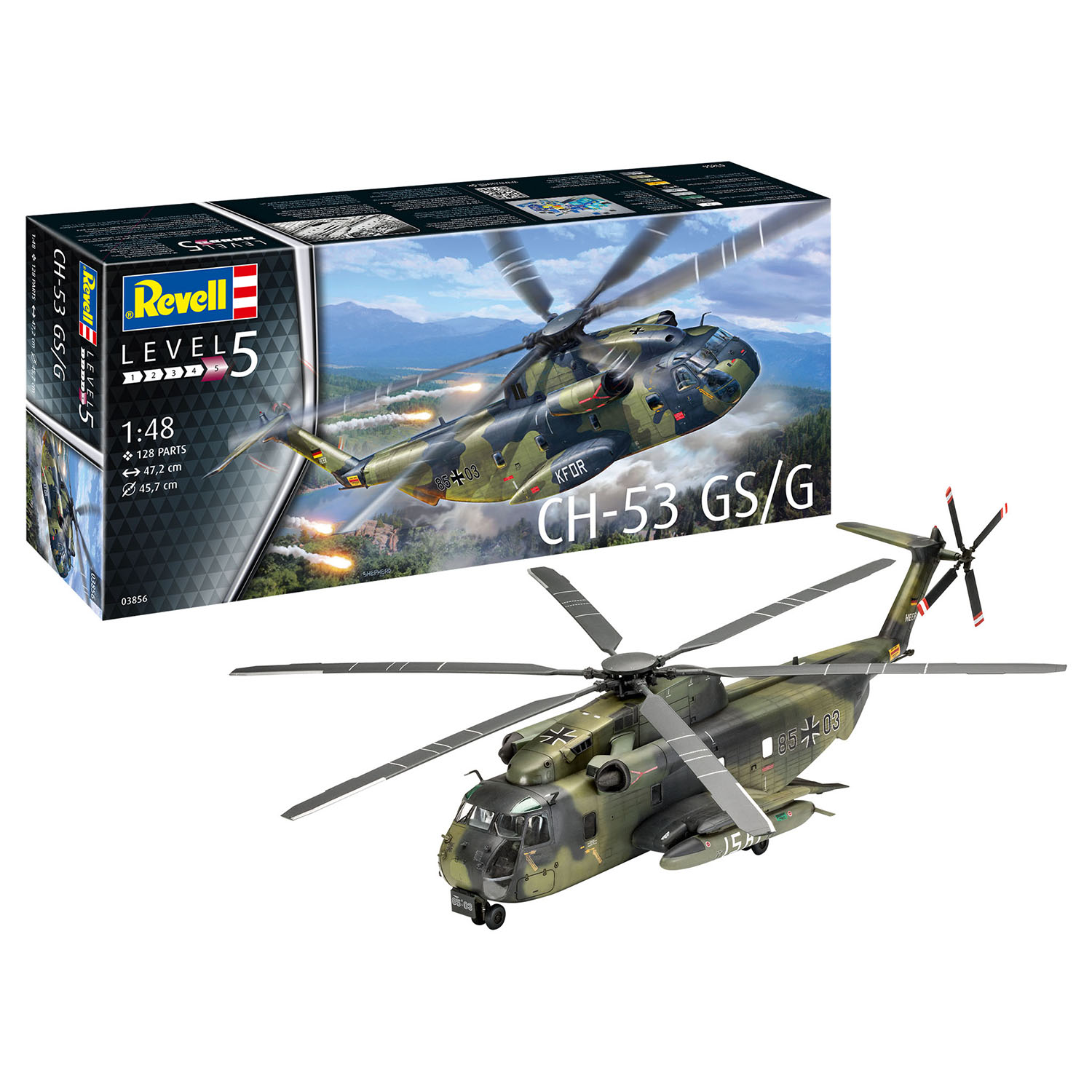 Модель для сборки Revell Тяжёлый транспортный вертолёт CH-53 GSG 03856 - фото 2