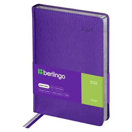Ежедневник датированный 2024г BERLINGO Starlight фиолетовый