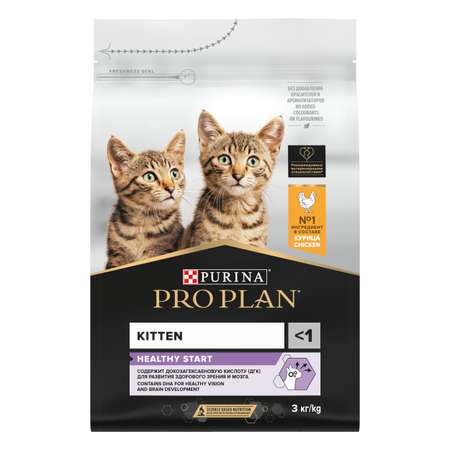 Корм сухой для котят PRO PLAN 3кг с курицей
