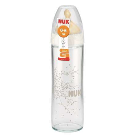 Бутылочка Nuk New Classic 240мл с 0месяцев Белая