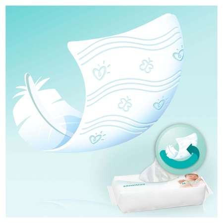 Салфетки Pampers Sensitive влажные 12шт