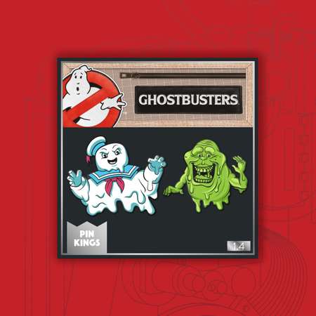 Набор значков Ghostbusters Охотники за привидениями – Зефирный человек и Лизун 2 шт
