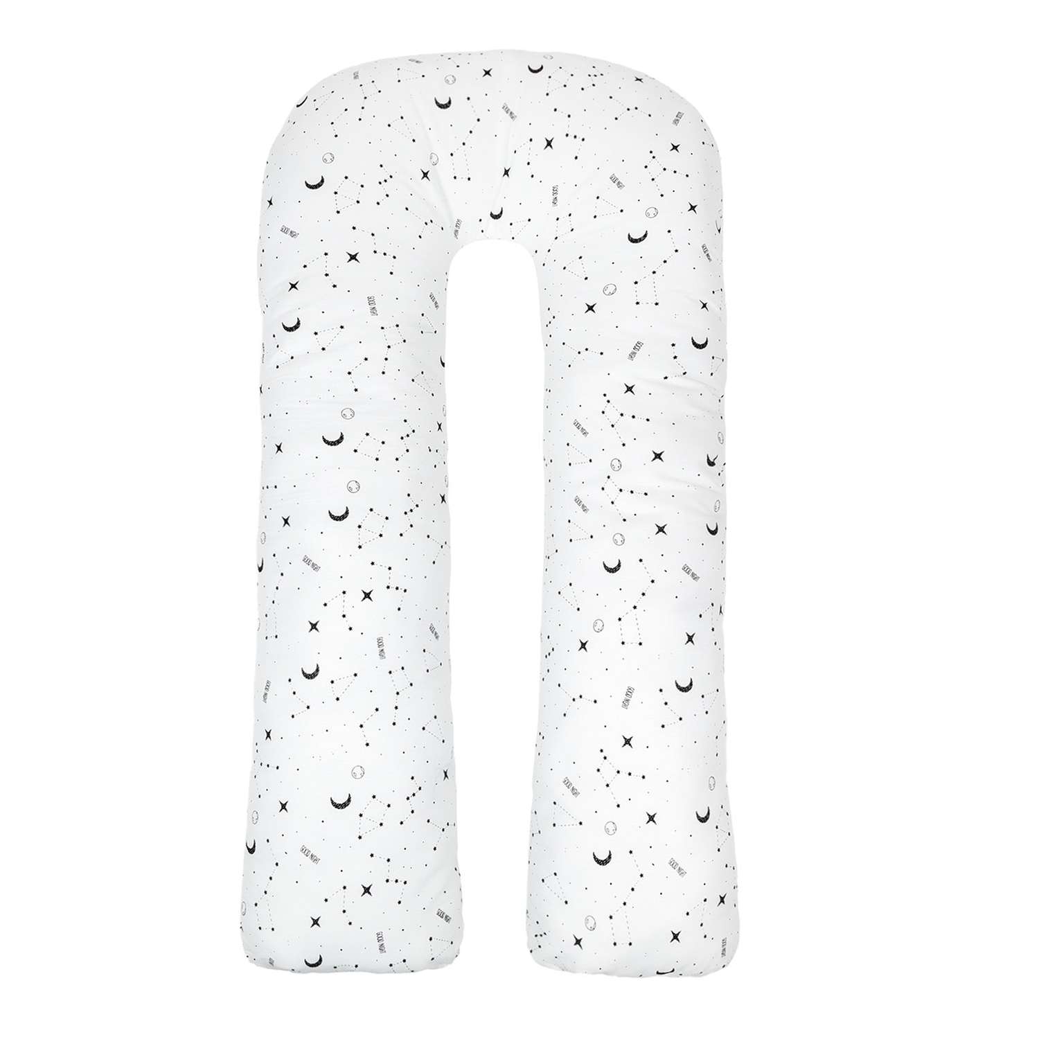 Наволочка AmaroBaby к подушке для беременных U-образная 340х35 см STARS белая - фото 1