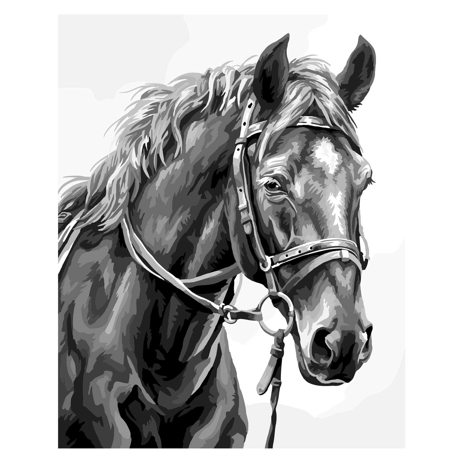 Картина по номерам Art sensation холст на подрамнике 40х50 см Ласковый конь - фото 2