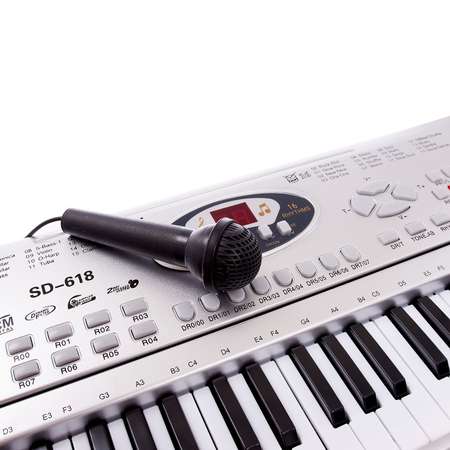 Синтезатор Sima-Land Музыкальный мир 61 клавиша с микрофоном и адаптером