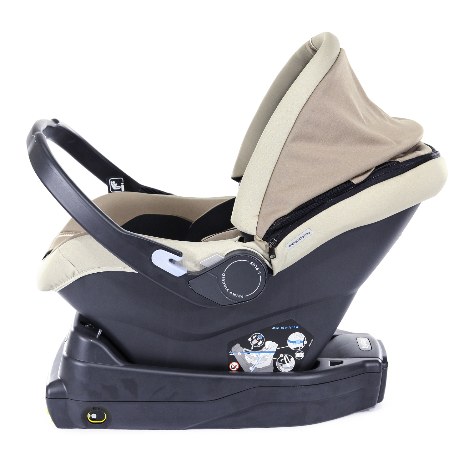 Автокресло Peg-Perego 0+ Primo Viaggio i-Size Classic Beige - фото 4