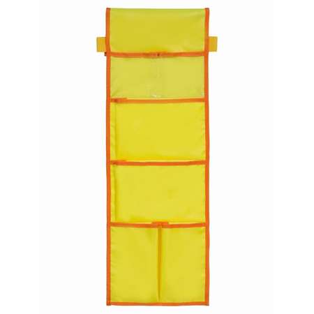 Органайзер LovelyTex в шкафчик для детского сада 6 карманов желтый
