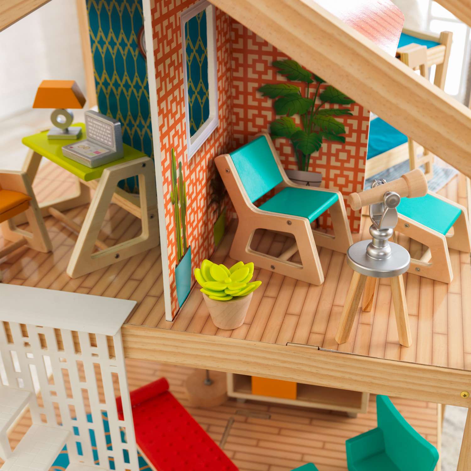 Кукольный домик  KidKraft Ассембли открытый на 360 на колесиках с мебелью 42 предмета 65199_KE 65199_KE - фото 8