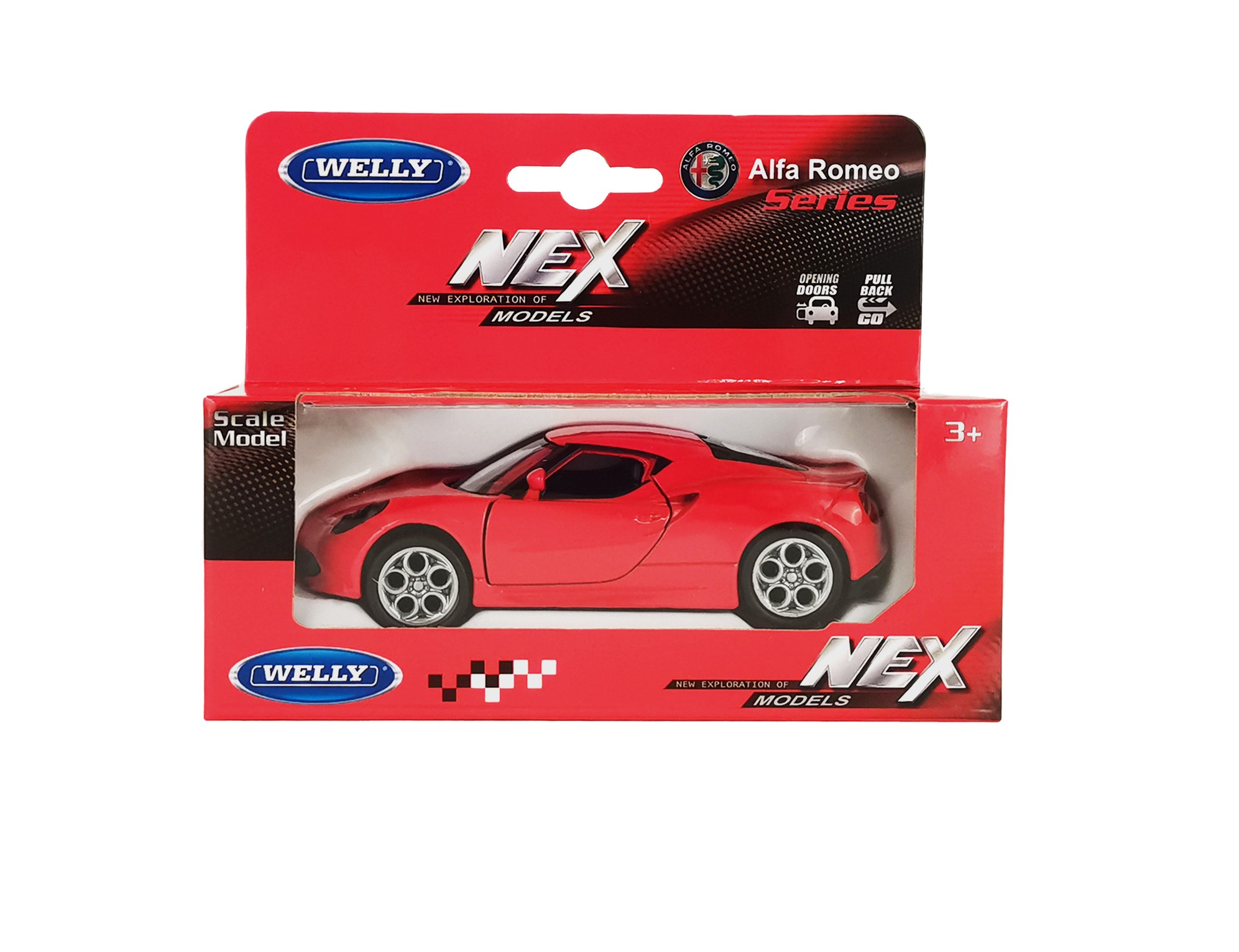 Машинка Welly 1:38 Alfa Romeo 4C цвет в ассортименте 43676W - фото 7