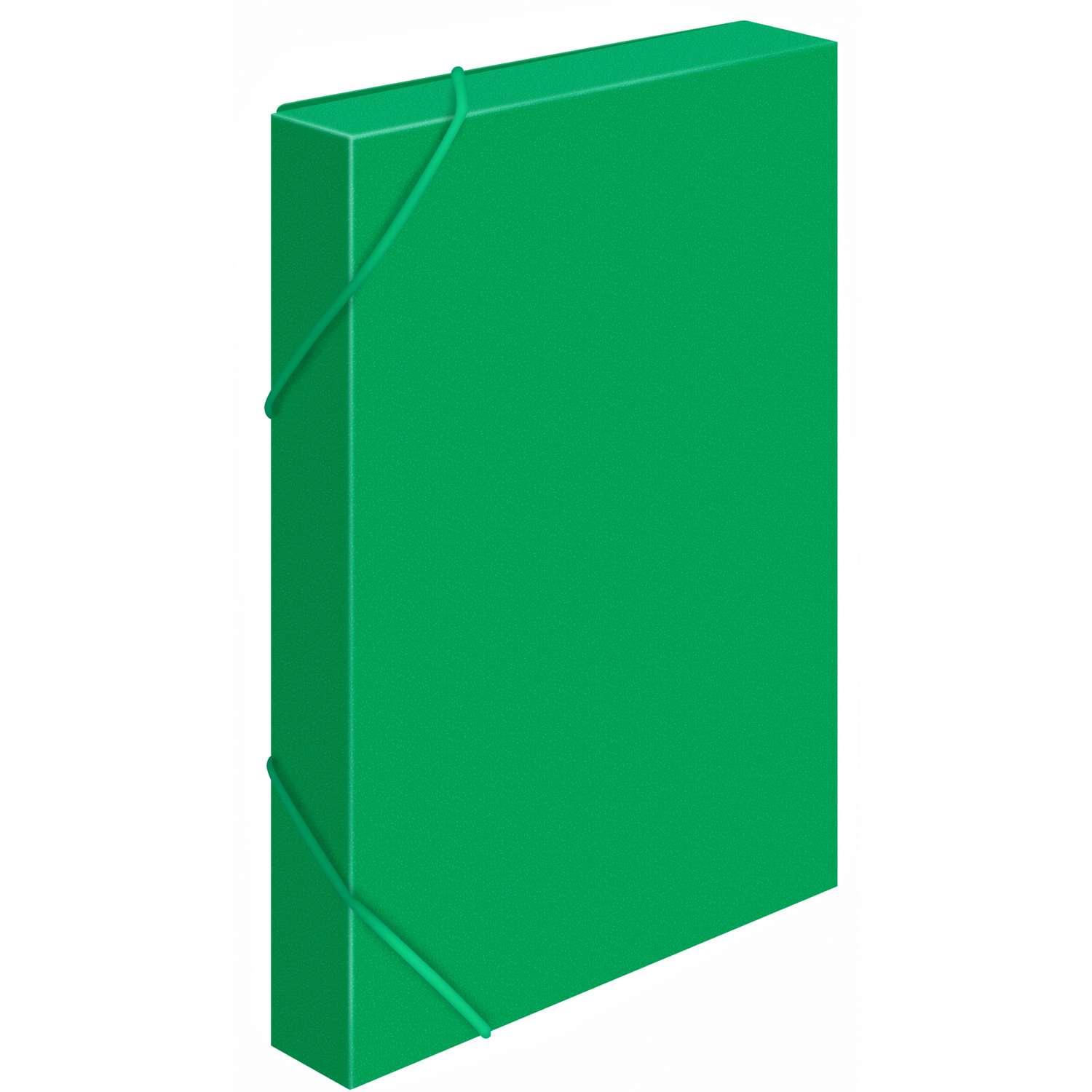 Папка-короб Бюрократ пластик 0.7мм корешок 40мм A4 зеленый - фото 1