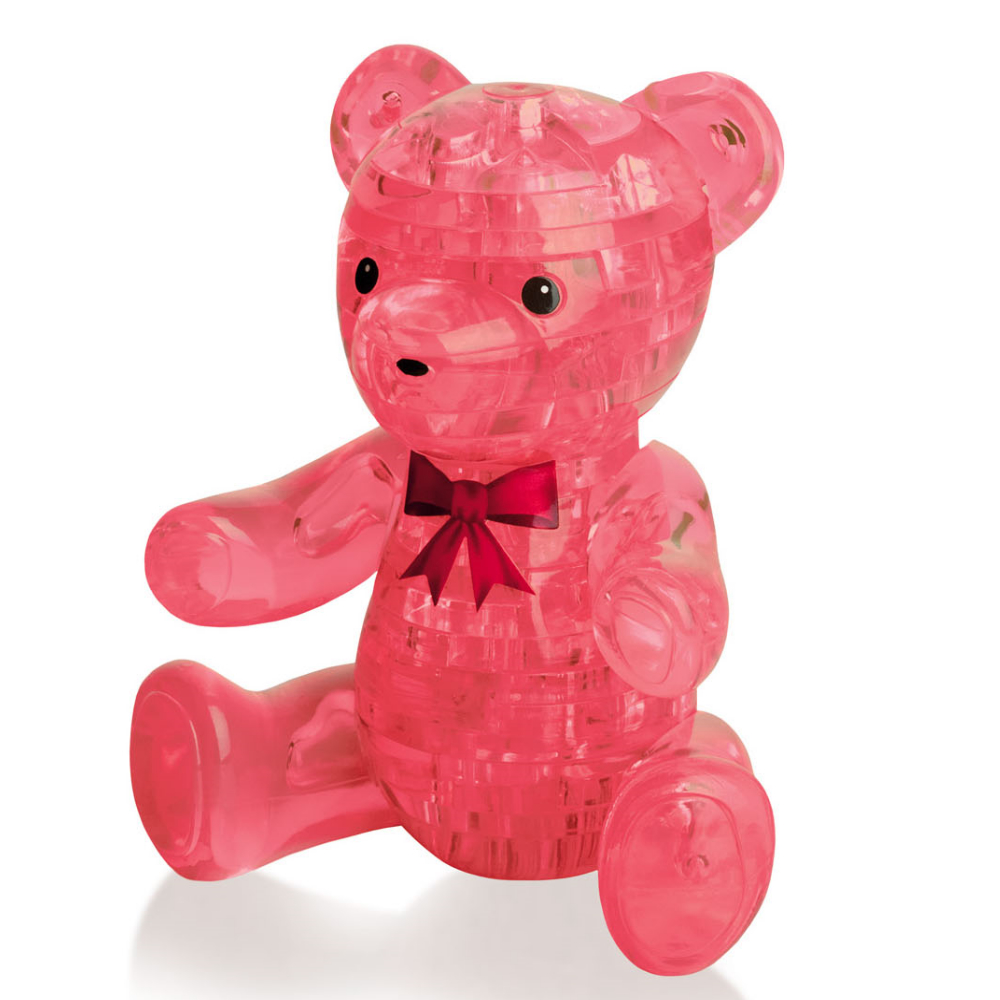 3D Пазл Hobby Day Магический кристалл Медвежонок розовый - фото 2