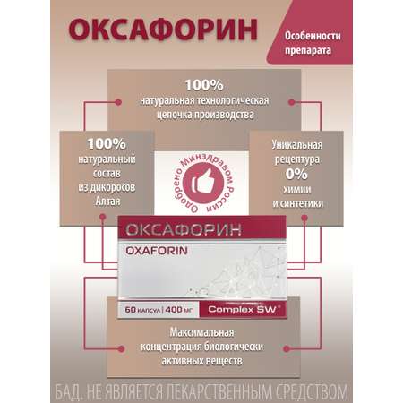 Комплекс Оксафорин Оптисалт для мочевыделительной системы 60 капсул