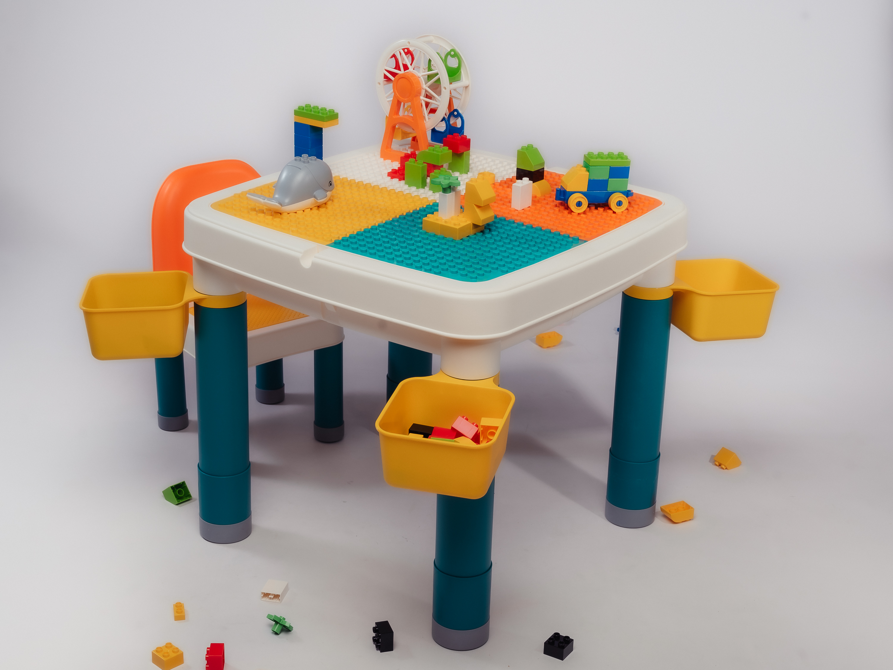Стол развивающий со стулом Sitstep детский для конструктора - фото 8