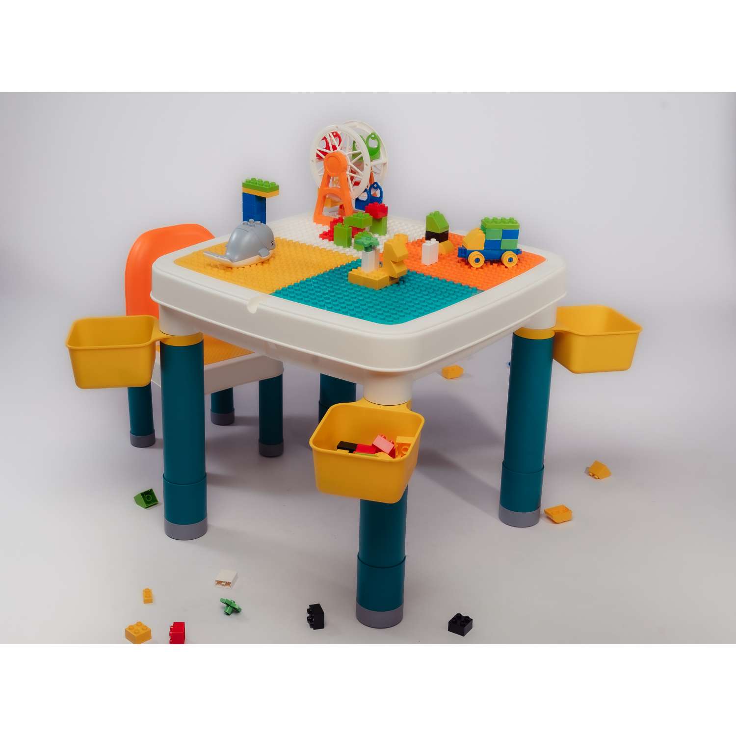 Стол развивающий со стулом Sitstep детский для конструктора - фото 8