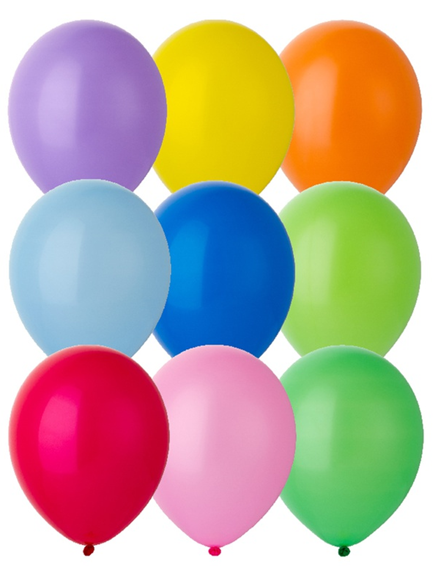 Воздушные шары Riota на праздник разноцветные 25 см 100 шт - фото 3