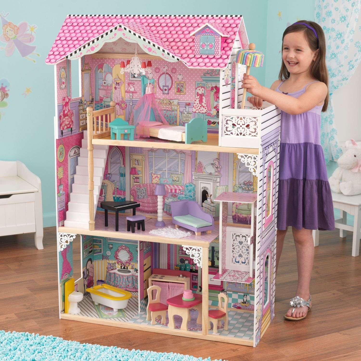 Кукольный домик KidKraft Аннабель с мебелью 17 предметов подарочный 65934_KE 65934_KE - фото 1